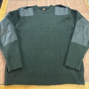 Alpha Industries Sweater Mens Sz 3XL Military Commando Pullover Elbow Patch Knit